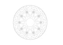 HALO Series T-Floater Brake Rotor Black / Silver / Stainless Steel For Mv Agusta BRUTALE 675 ABS 2014-2016 - 80 MM