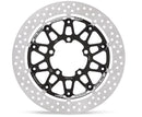 HALO Series T-Floater Brake Rotor Black / Silver For Triumph DAYTONA 675 2013-2015