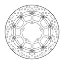 Halo Series Floating Rotor Black / Silver For Suzuki GSX 1300 R ABS 2021-2025 - 100 MM