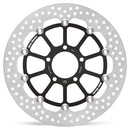 Halo Series Floating Racing Rotor Black / Silver For Suzuki GSX 1300 R 1999-2007 - 69 MM