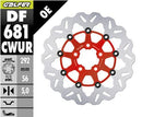 Brake Rotor Floating Wave Red / Silver / Stainless Steel For Harley Davidson FLD 1690 2012-2013 - 292 MM
