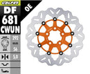 Brake Rotor Floating Wave Orange / Silver / Stainless Steel For Harley Davidson FLD 1690 2012-2013 - 292 MM