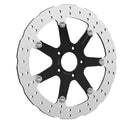 Brake Rotor Floating Wave Desing Black / Stainless Steel For Harley Davidson FLD 1690 2012-2013 - 300 MM