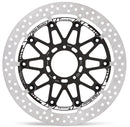 HALO Series T-Floater Brake Rotor Black / Stainless Steel For Ducati DIAVEL V4 1200 ABS 2023-2026 - 330 MM