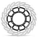 Flame Series Floating Rotor Black / Stainless Steel For Kove 450 2023-2025 - 290 MM
