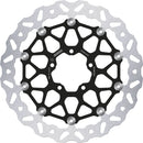 Floatech Brake Rotors Black / Silver For Ducati DESERT X 950 ABS 2022-2025 - 320 MM