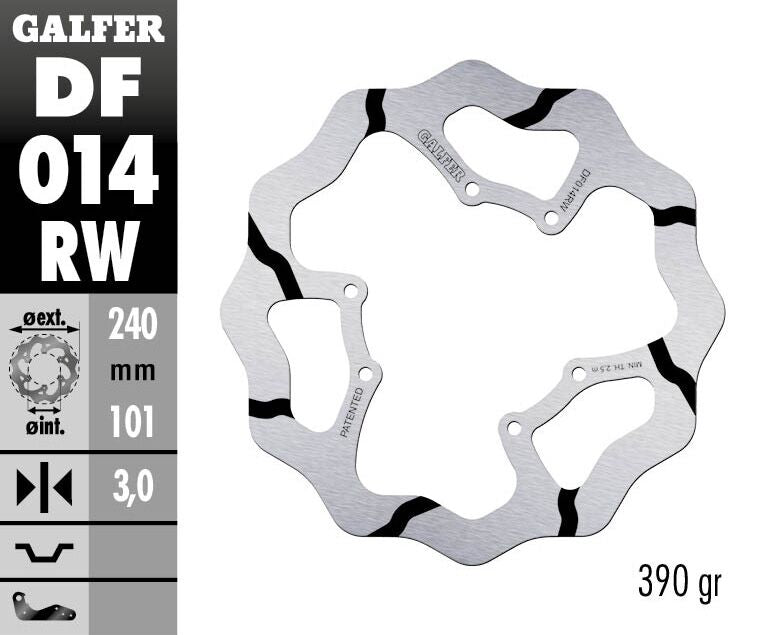 Fixed Wave Grooved Brake Rotor For Honda CR 125 R 1995-2007