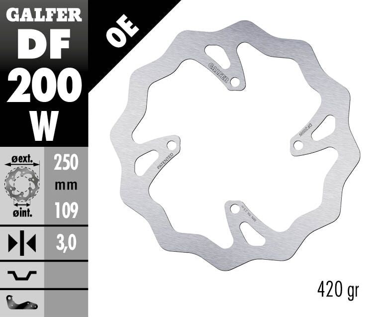 Fixed Wave Brake Rotor For Kawasaki KLX 450 R 2008-2023