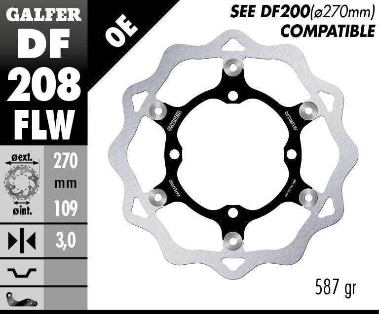 Floating Wave Brake Rotor For Kawasaki KX 250 F 2004-2020