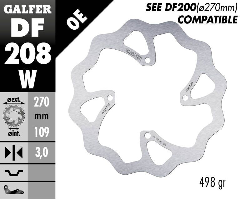 Fixed Wave Brake Rotor For Kawasaki KX 250 F 2004-2020