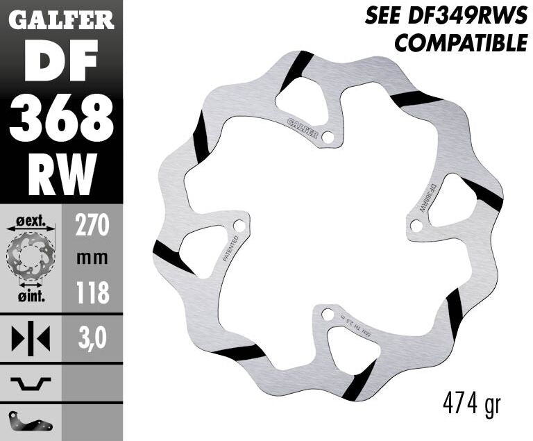 Fixed Wave Grooved Brake Rotor For Suzuki RMX 450 Z 2018-2019