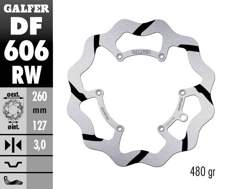 Fixed Wave Grooved Brake Rotor For Husaberg FE 390 2011