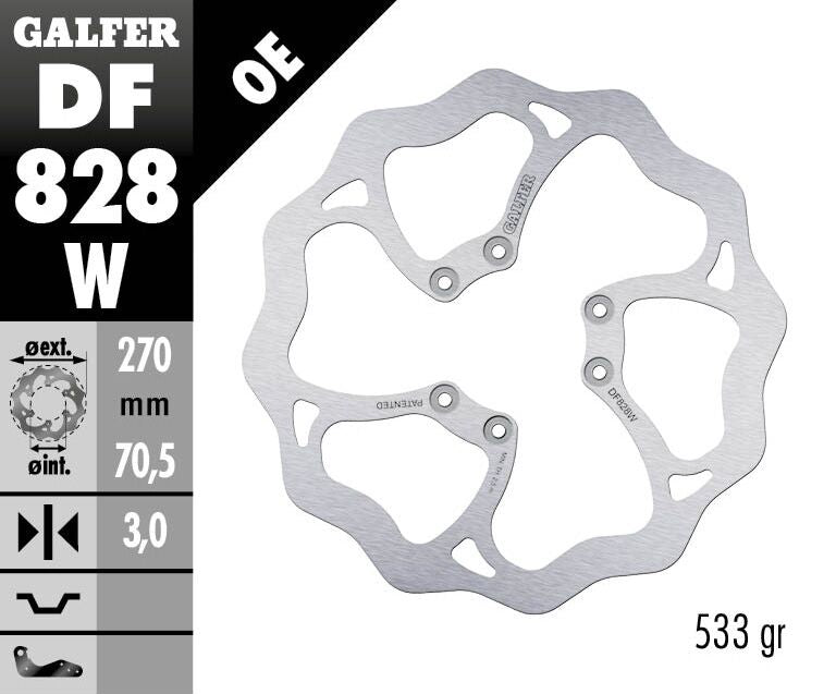 Fixed Wave Brake Rotor For TM Racing Cross 125 1993-2002