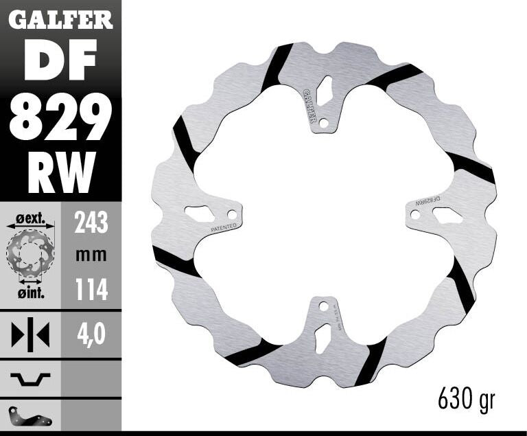 Fixed Wave Grooved Brake Rotor For TM Racing EN 125 2004-2014