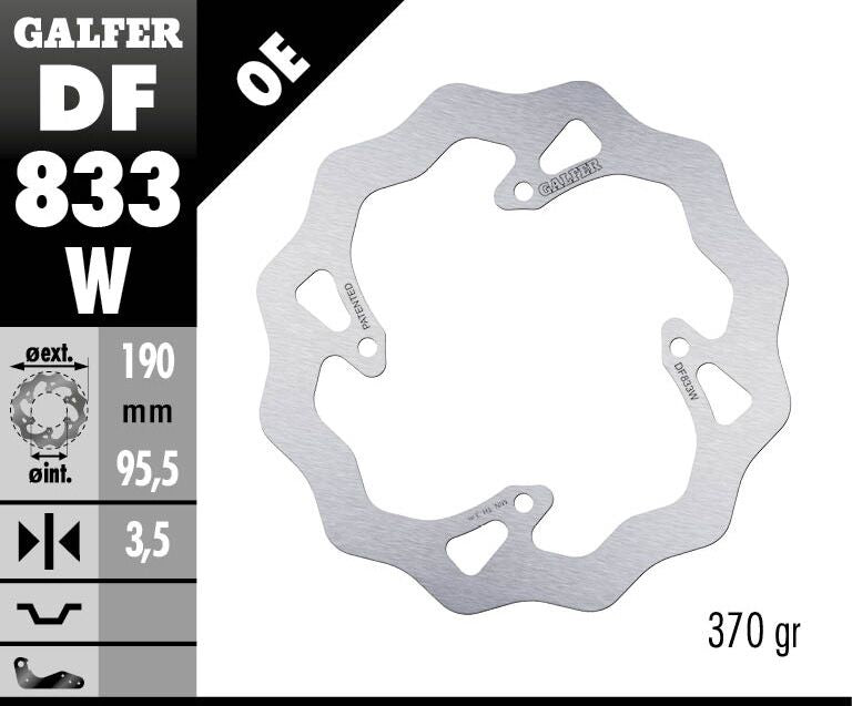 Fixed Wave Brake Rotor For TM Racing MX 85 2008-2019