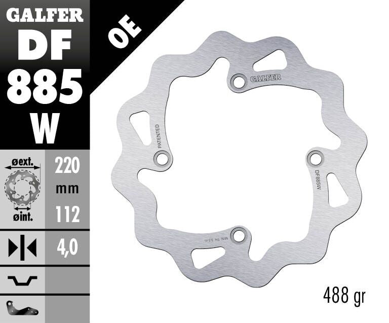 Fixed Wave Brake Rotor For Husqvarna CR 125 2000-2005