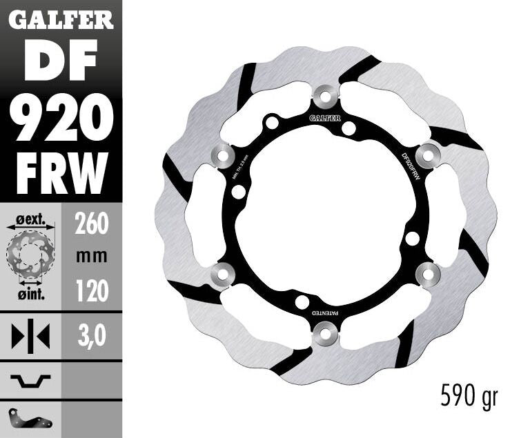 Floating Wave Grooved Brake Rotor For Sherco SE 250 2014