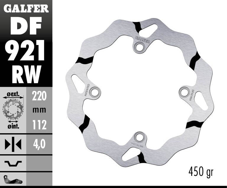 Fixed Wave Grooved Brake Rotor For Sherco SE 2.5 250 I 2012-2013