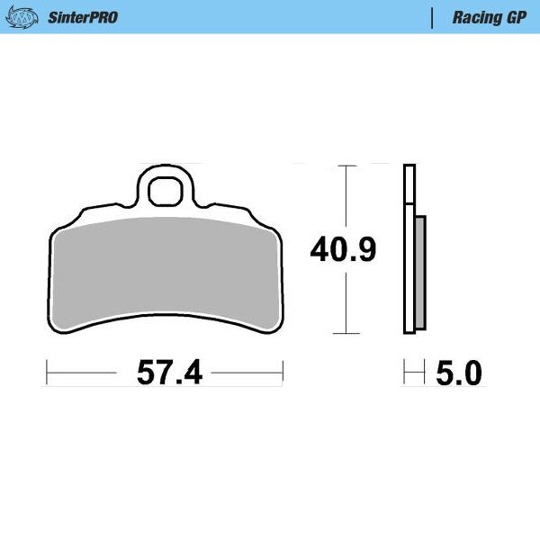Racing GP SinterPRO Offroad Brake Pads For GasGas TXT 125 GP - 40.9 MM