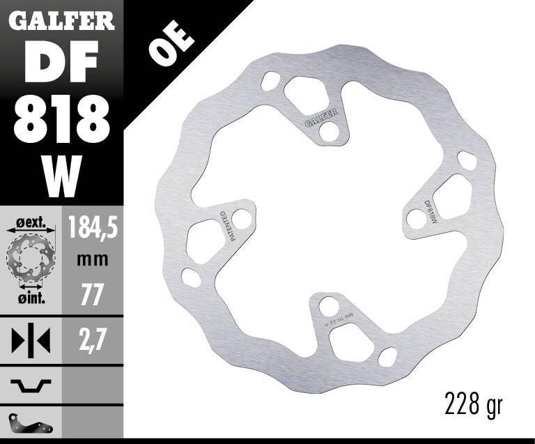 Wave® Brake Rotor Silver For Beta EVO 125 - 77.0 MM