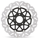 Nitro Series Floating Rotor Black / Silver For Harley Davidson FLD 1690 2012-2013 - 56.6 MM