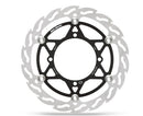 Brake Disc Flame Float Front Black / Silver For Kawasaki KLX 450 R 2008-2019 - 109.2 MM