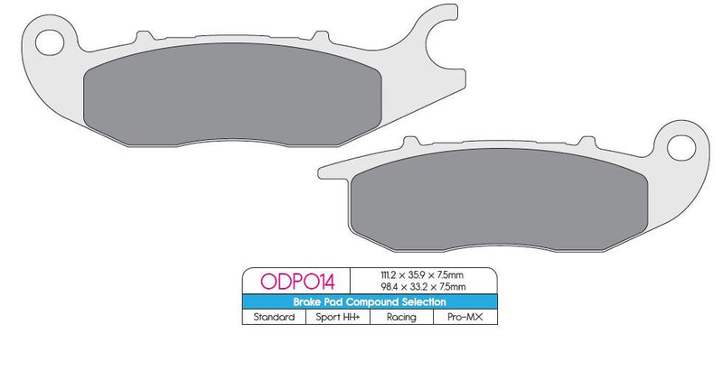 ODP Organic Brake Pads For Honda ANF 125 2007-2012