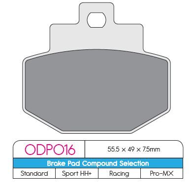 ODP Organic Brake Pads For Benelli ADIVA 125 2001-2006