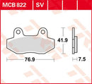 All Round Sintered Metal Brake Pads For Beeline PISTA 50 R AC 2016-2018 - 76.9 MM