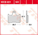 All Round Sintered Metal Brake Pads For Harley Davidson XL 1200 C 2014-2017 - 59.7 MM