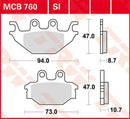 All Round Sintered Metal Brake Pads For SYM SB 125 NI 2011-2019 - 47 MM
