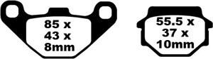 SFA Series Organic Scooter Brake Pads | Vendor No SFA067