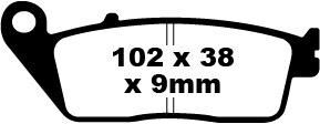 SFA Series Organic Scooter Brake Pads | Vendor No SFA142