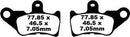 Brake Pad SFA Series Organic Scooter For SYM MIO 100 2005-2007