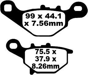 SFA Series Organic Scooter Brake Pads | Vendor No SFA396
