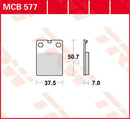 Brake Pad Allround Organic For Moto Guzzi V7 III 750 LIMITED 2019