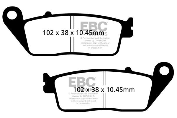 SFA Series Organic Scooter Brake Pads | Vendor No SFA608