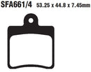 SFA Series Organic Scooter Brake Pads | Vendor No SFA661/4