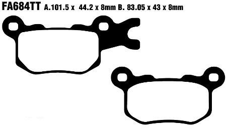 TT Sport Carbon Fusion Brake Pads | Vendor No FA684TT