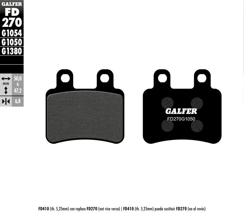 Brake Pad Orcanic For Derbi Boulevard 125 - 50.0 MM