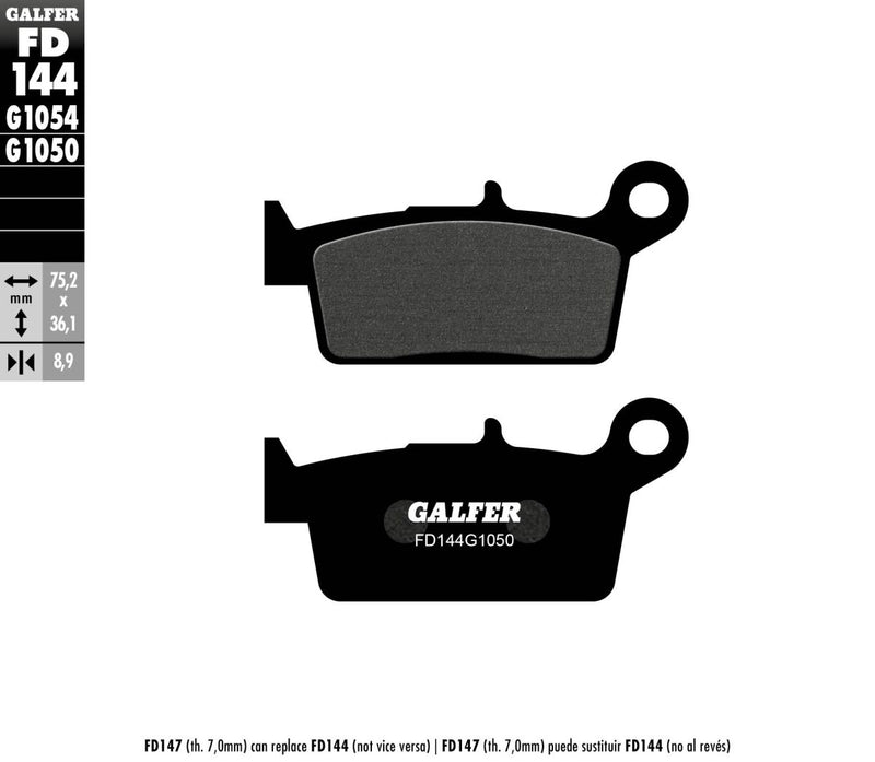 Brake Pad Orcanic For Daelim BESBI 125 - 75.2 MM