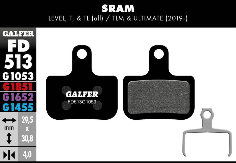 G1053 Standard Brake Pads For SRAM Level