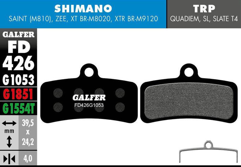G1053 Standard Brake Pads For Shimano Saint BR-M810
