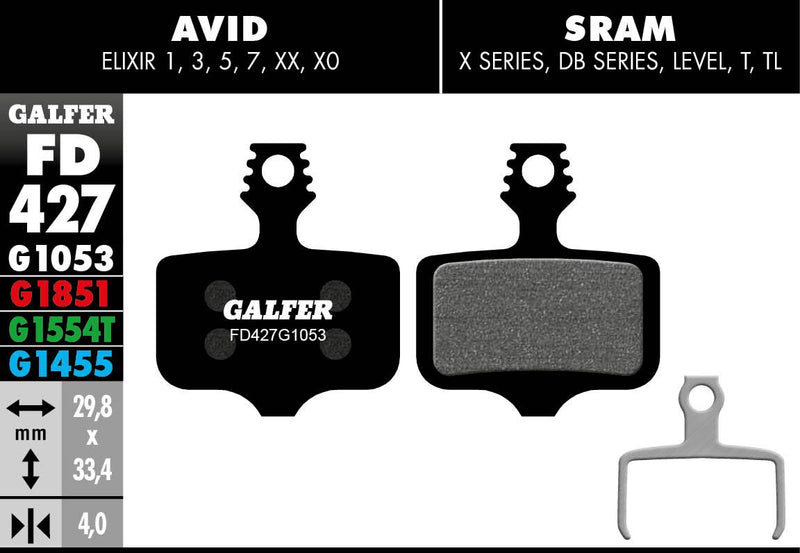 G1053 Standard Brake Pads For Avid Elixir 1