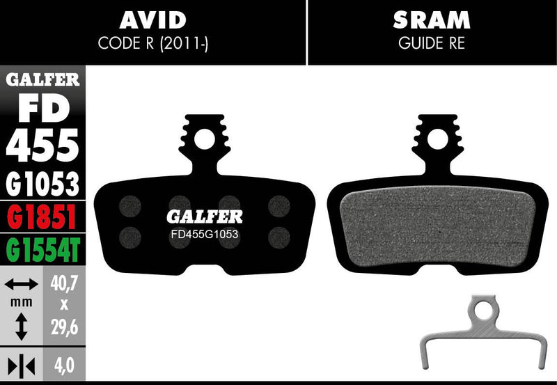 G1053 Standard Brake Pads For Avid Code (2011-)