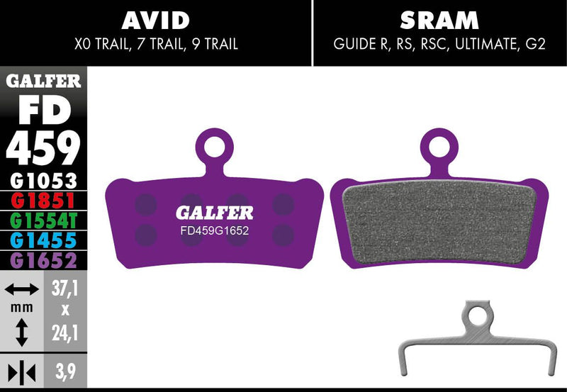 G1652 E-Bike Brake Pads For Avid Trail 7