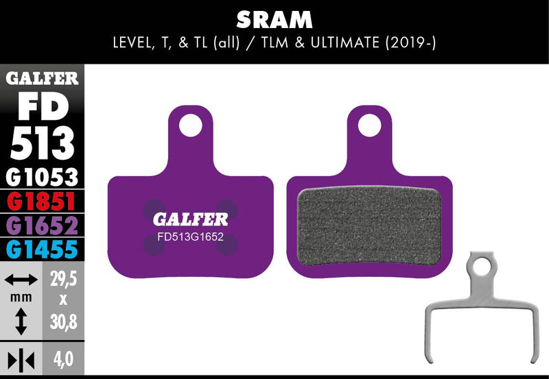 G1652 E-Bike Brake Pads For SRAM Level