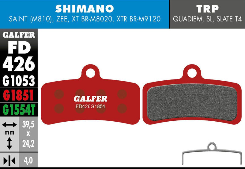G1851 Advanced Brake Pads For Shimano Saint BR-M810