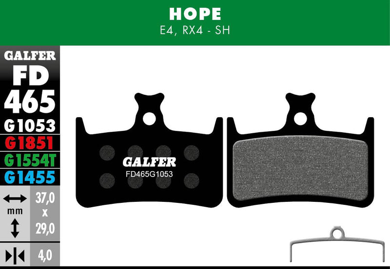 G1053 Standard Brake Pads For Hope E4