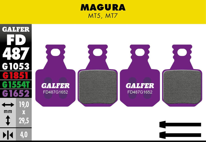G1652 E-Bike Brake Pads Purple For Magura MT7